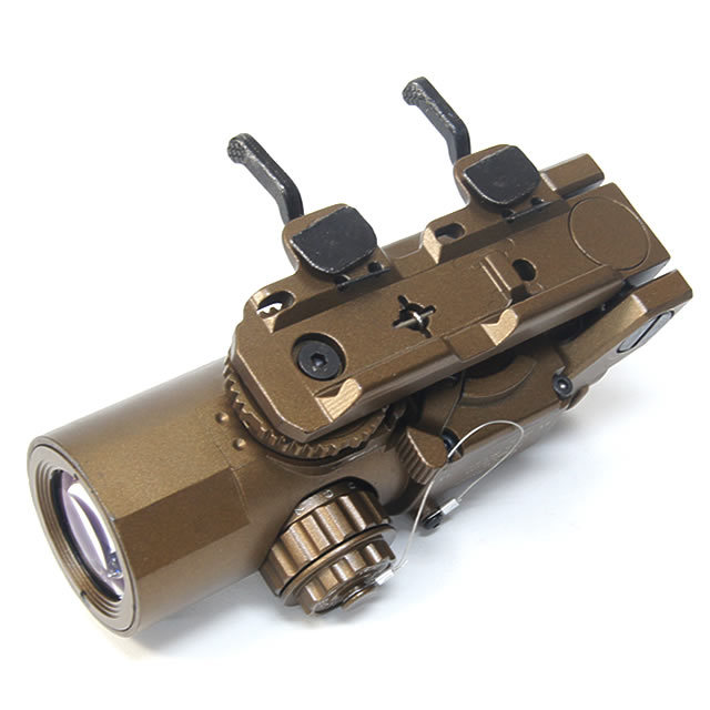 Spector DR 1X 4X Illuminated Mil-Dot Scope Tan